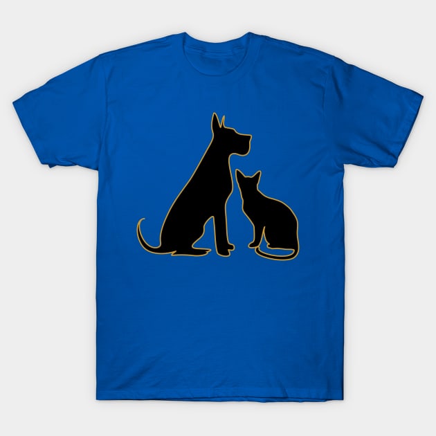 Cat and Dog T-Shirt by MichelMM